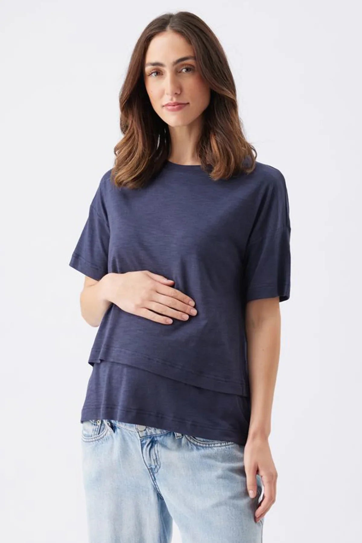 CLAUD | Maglia Premaman e Allattamento Blu Scuro