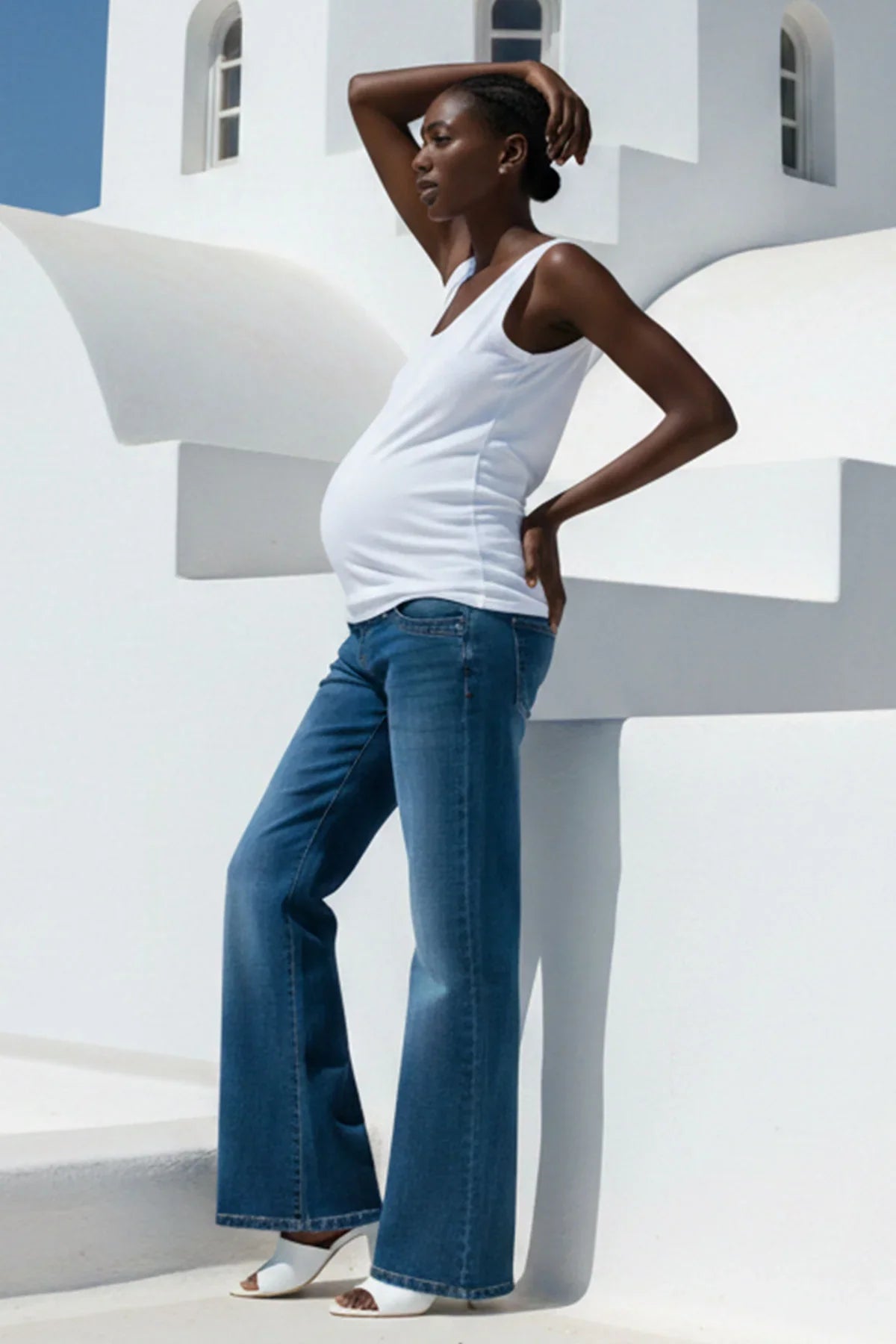 Jeans premaman con fascia elastica