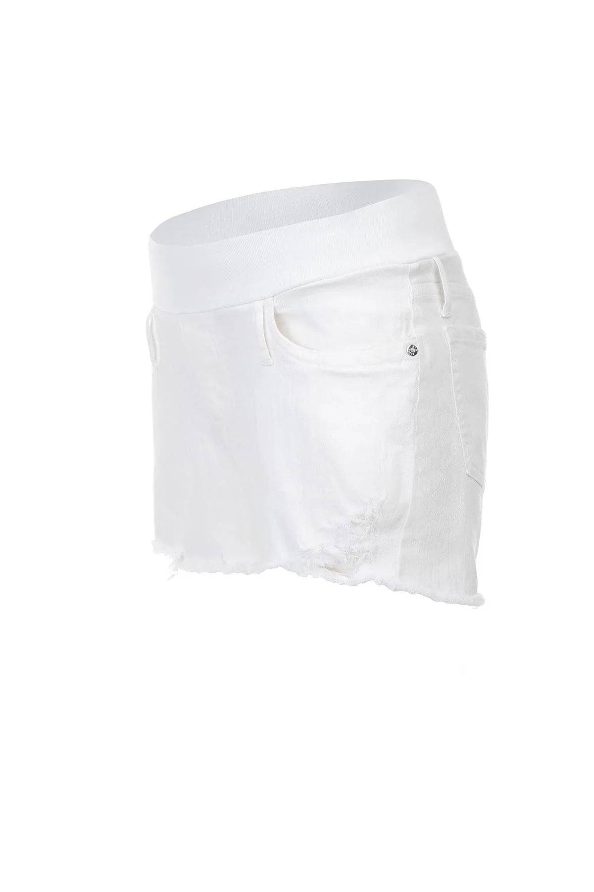 ORIGINAL SHORTS | Pantaloncini Premaman in Denim Bianco - Pietro Brunelli