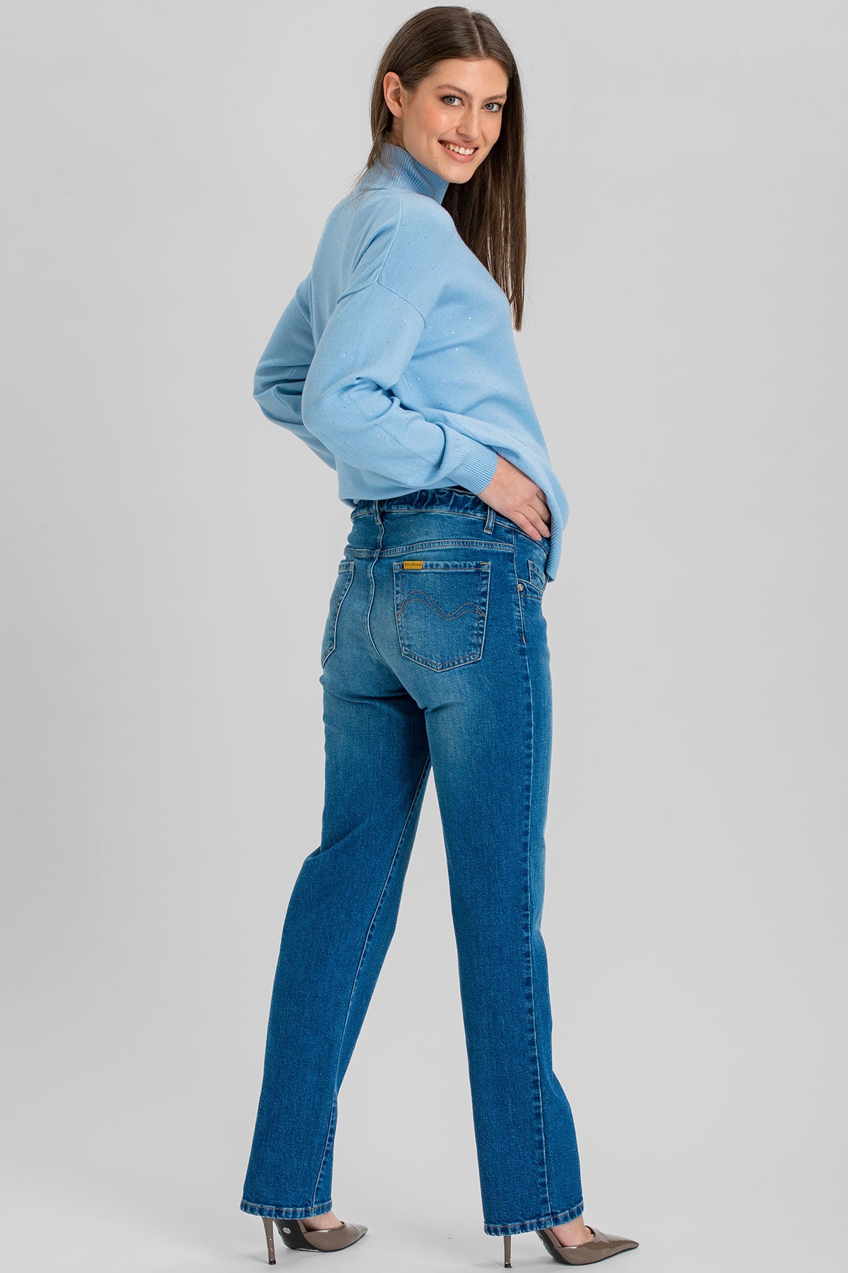 DAD JEANS WB33 | Широкие джинсы для беременных