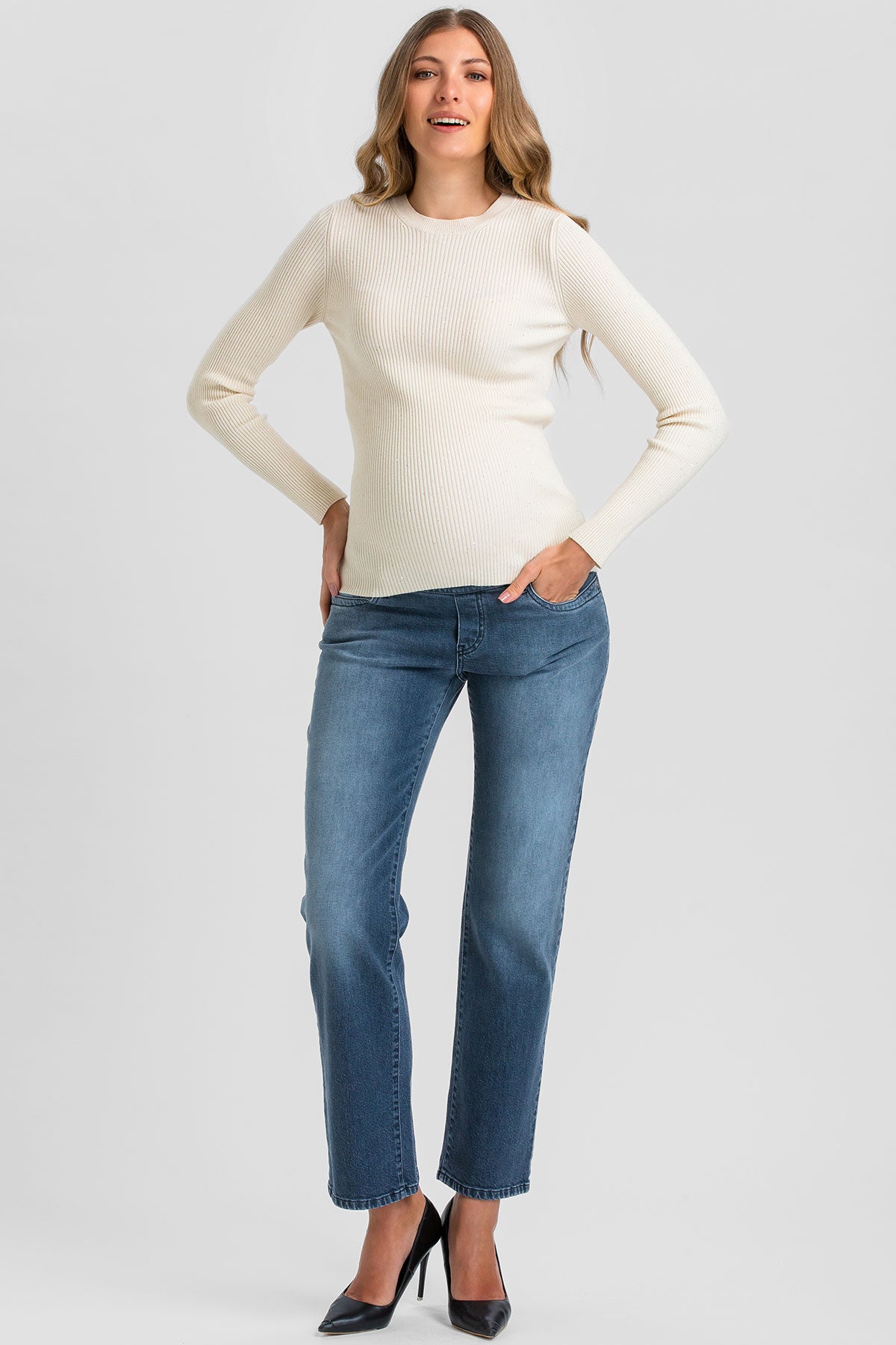 STRAIGHT ANKLE W930 | Straight-Leg Maternity Jeans