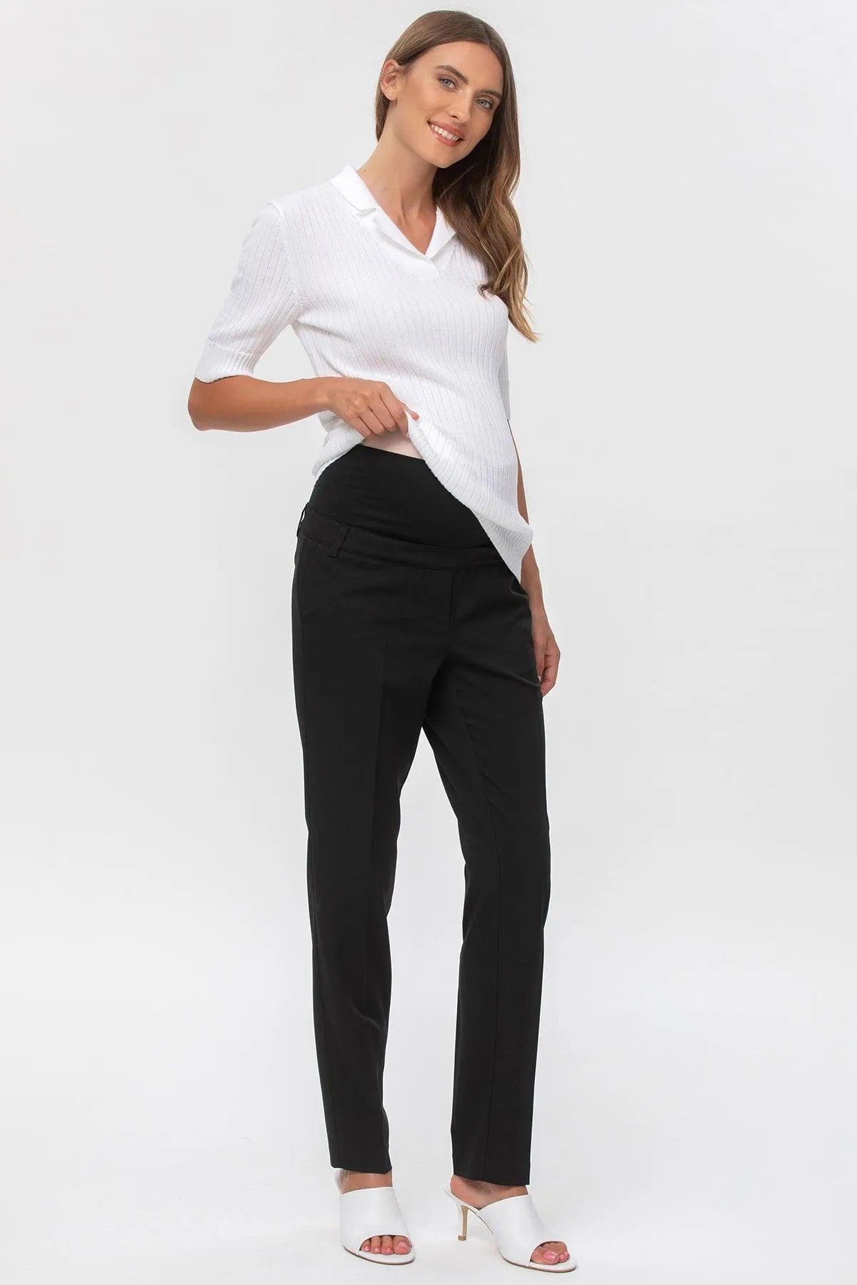 HARRY | Pantalone Premaman Slim Fit da Ufficio Nero - Pietro Brunelli