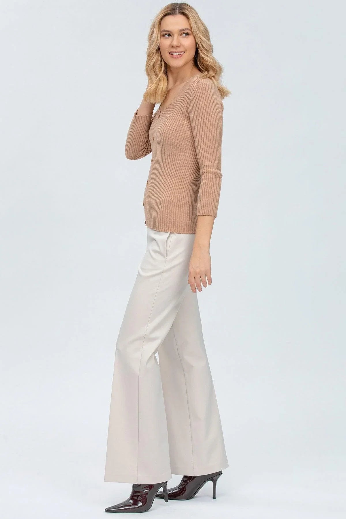 BELLA | Maglia Beige con Manica 3/4 - Pietro Brunelli