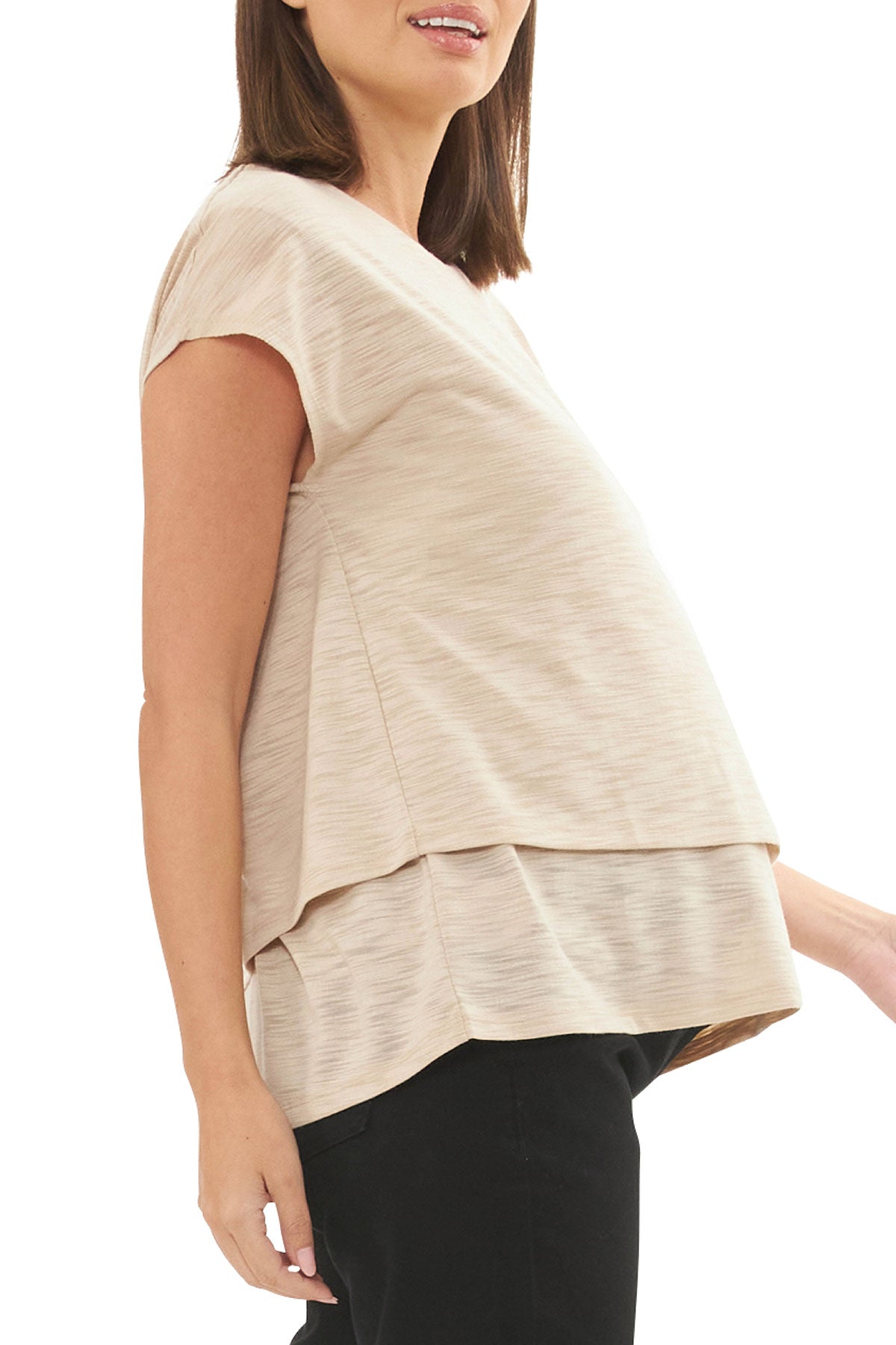 JAZMIN | Maglia Premaman e Allattamento Beige