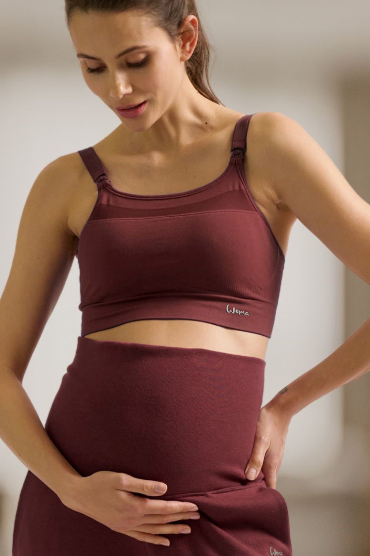 WOMA | Reggiseno Sportivo Premaman e Allattamento Prugna