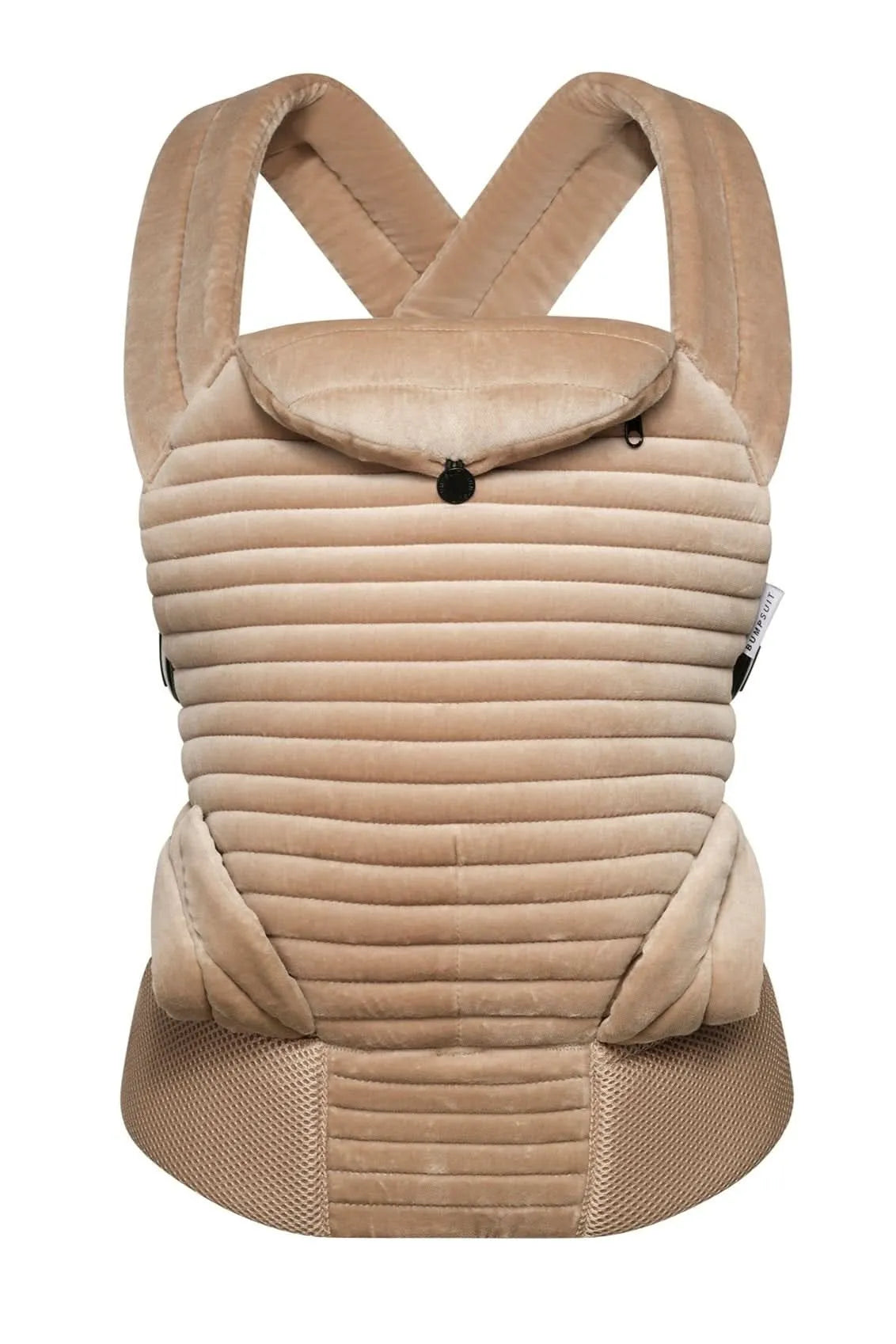Marsupio beige imbottito, accessorio abbigliamento premaman per neomamme.