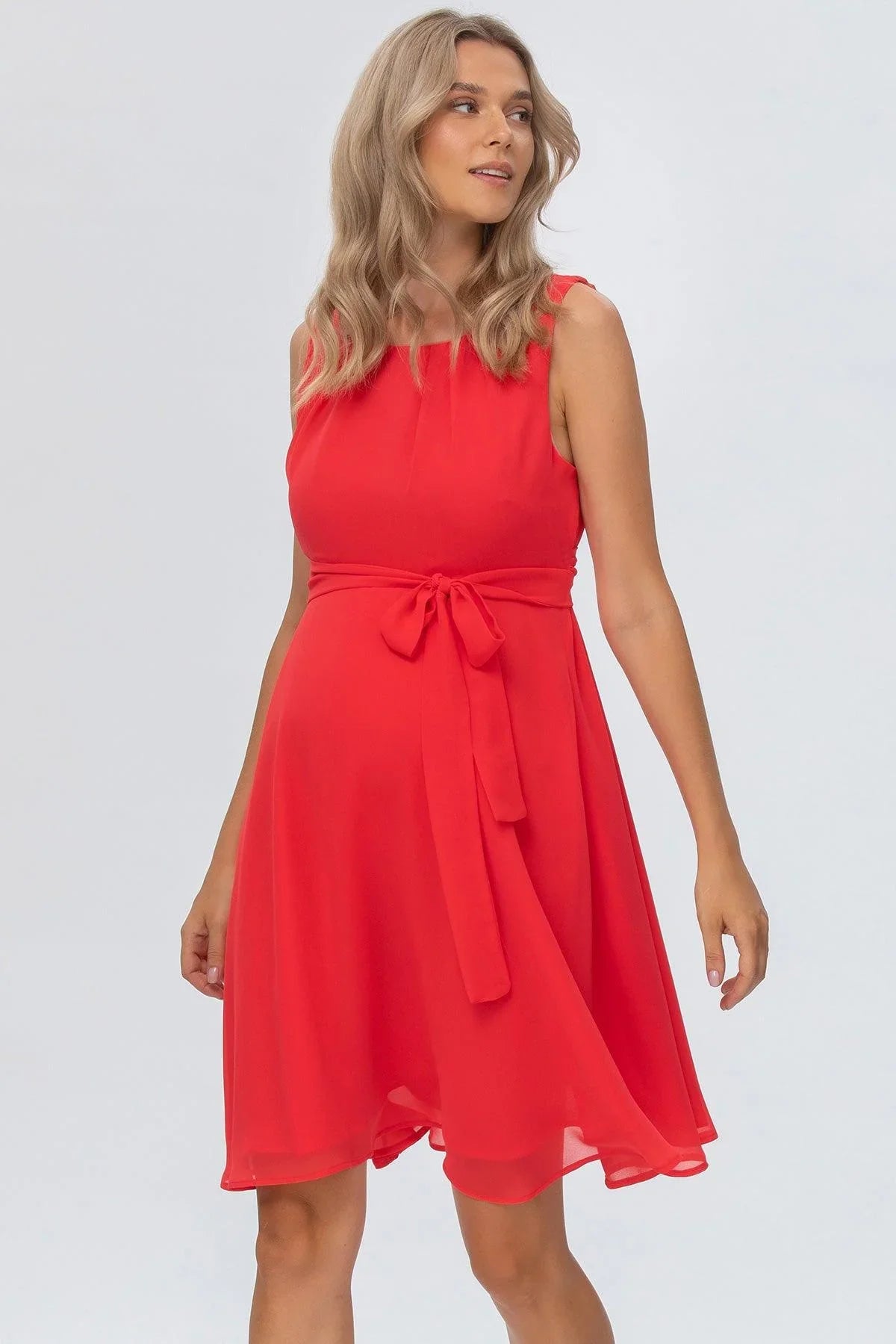 TAMIGI | Abito Premaman in Chiffon Rosso - Pietro Brunelli