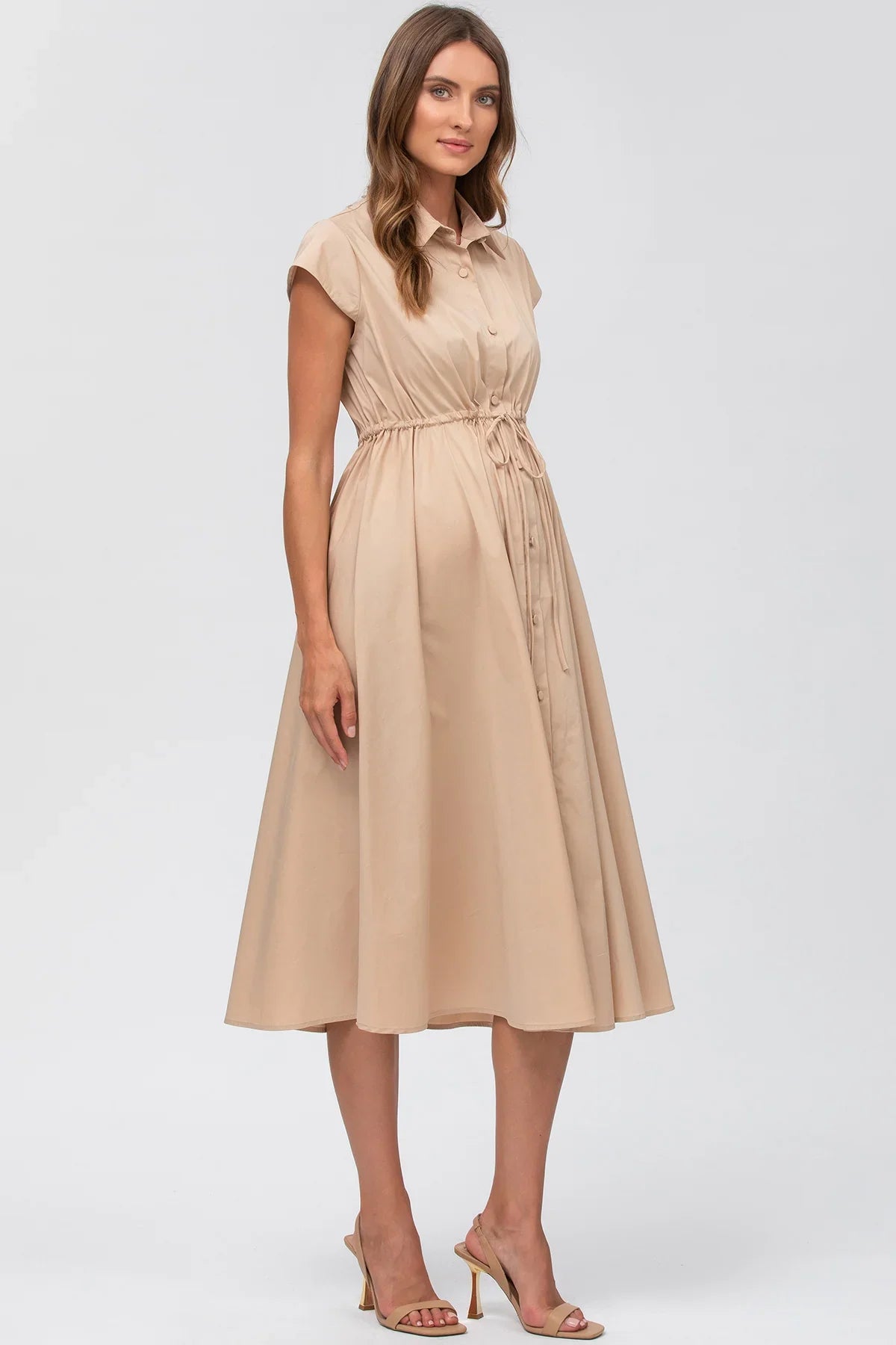 Abito Premaman in Cotone Beige