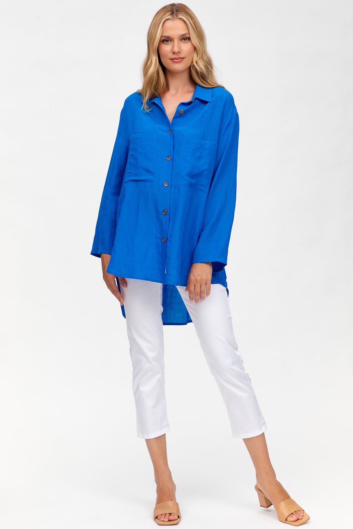 CAPRI BIANCO | Pantaloni Premaman in Cotone Elasticizzato