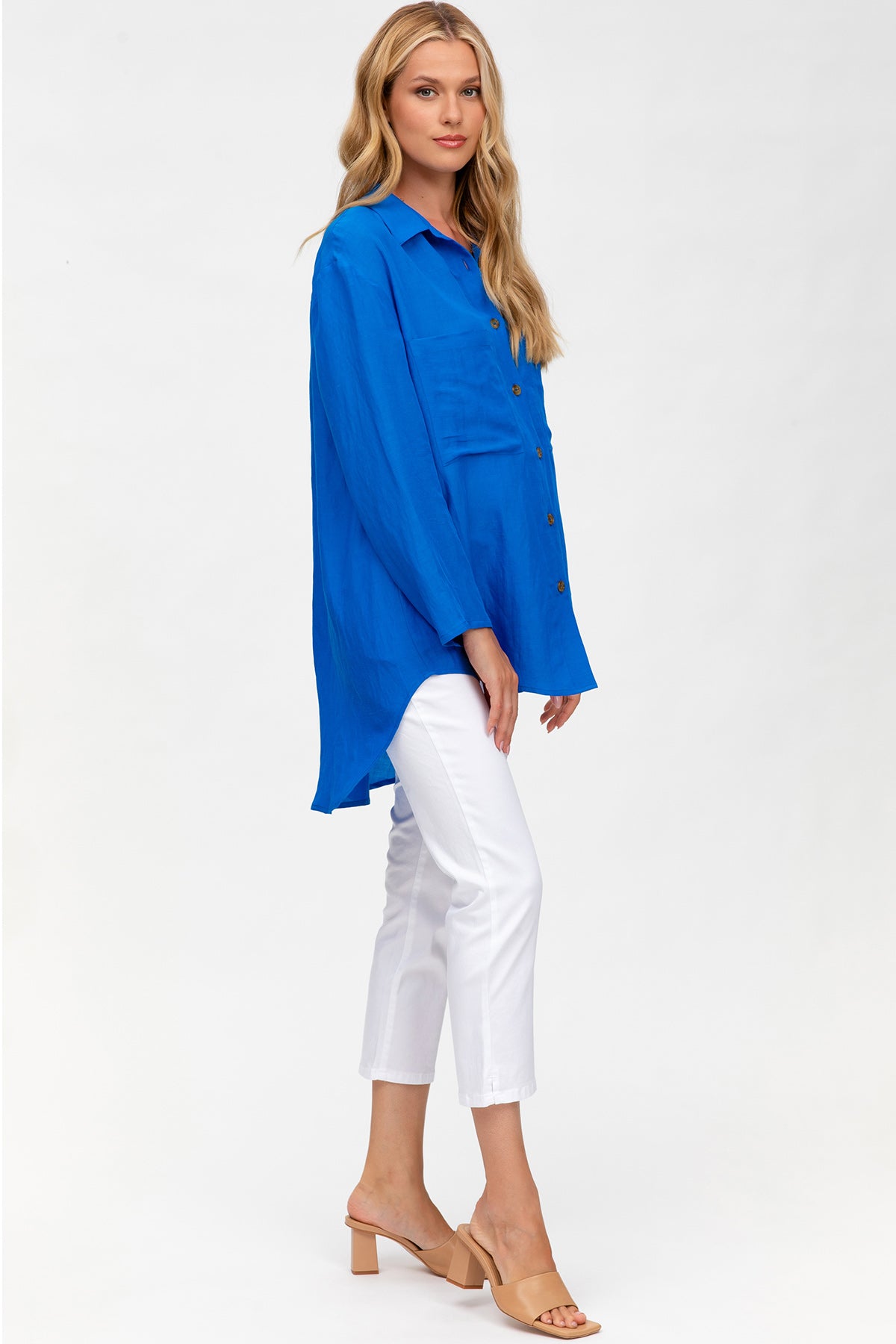 CAPRI BIANCO | Pantaloni Premaman in Cotone Elasticizzato