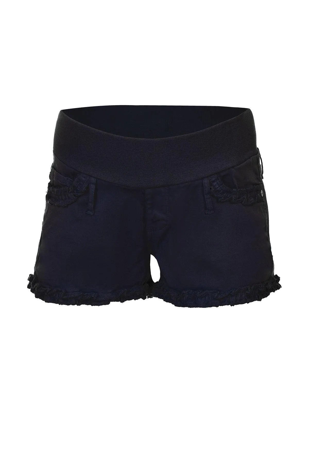 BONNIE MINI SHORTS BLU | Pantaloncini Premaman in Cotone - Pietro Brunelli