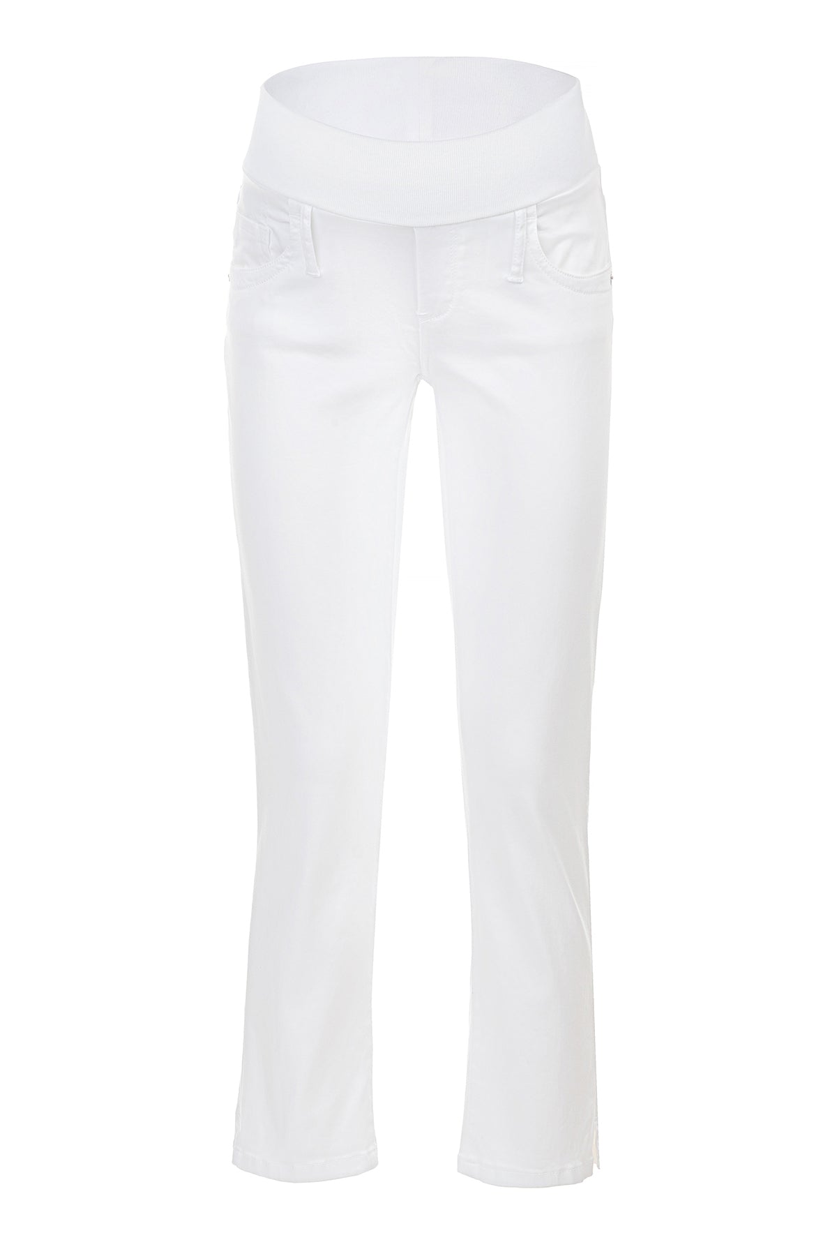 CAPRI BIANCO | Pantaloni Premaman in Cotone Elasticizzato