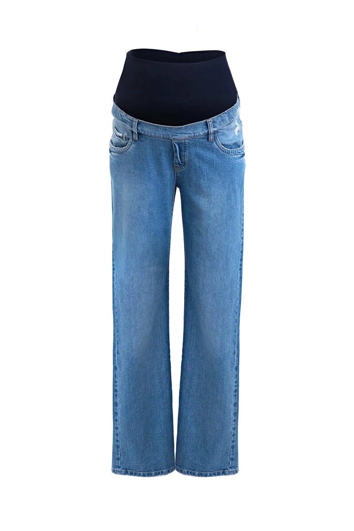 HI-RISE STRAIGHT LEG W029 | Jeans Premaman a Gamba Dritta - Pietro Brunelli
