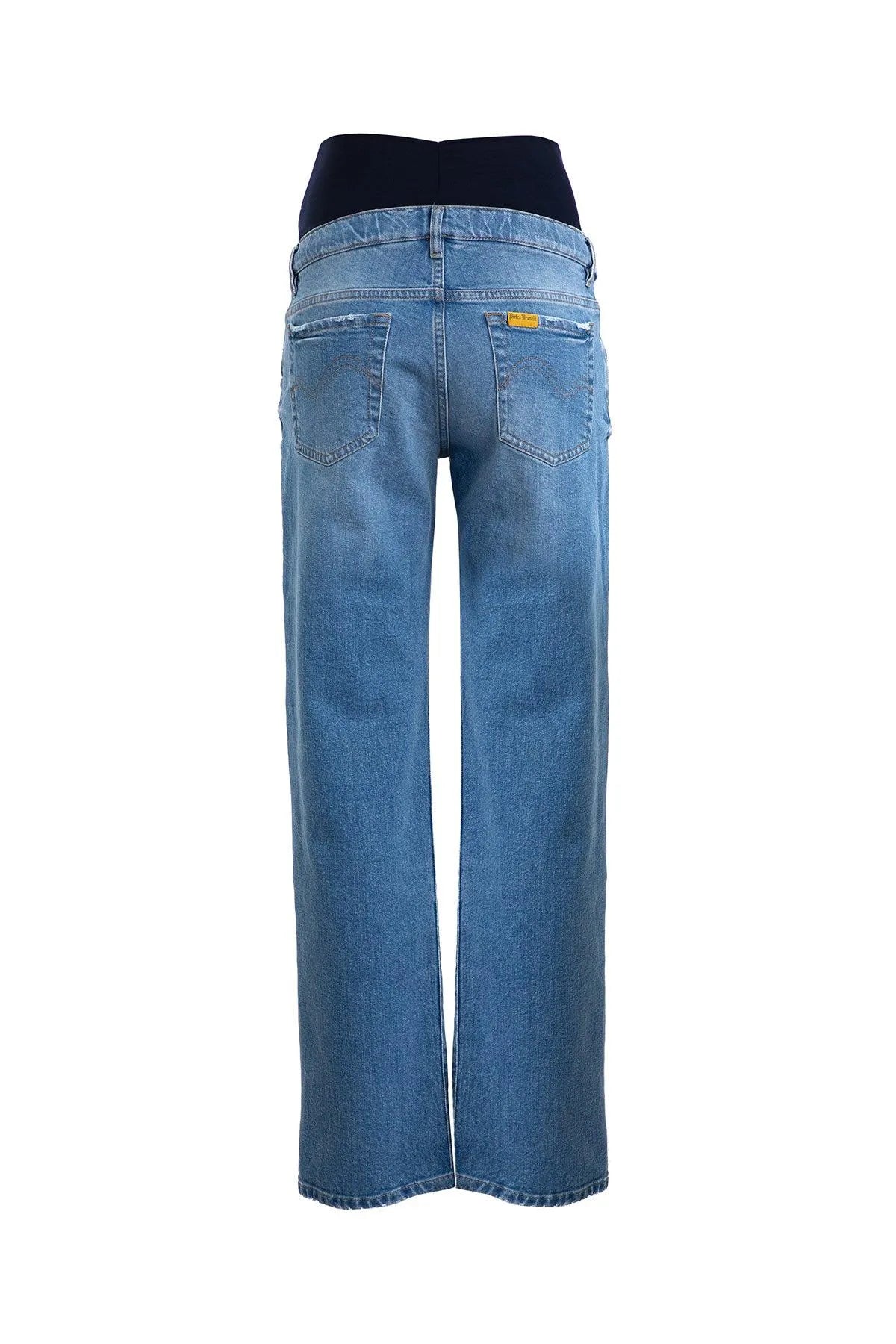 HI-RISE STRAIGHT LEG W029 | Jeans Premaman a Gamba Dritta - Pietro Brunelli