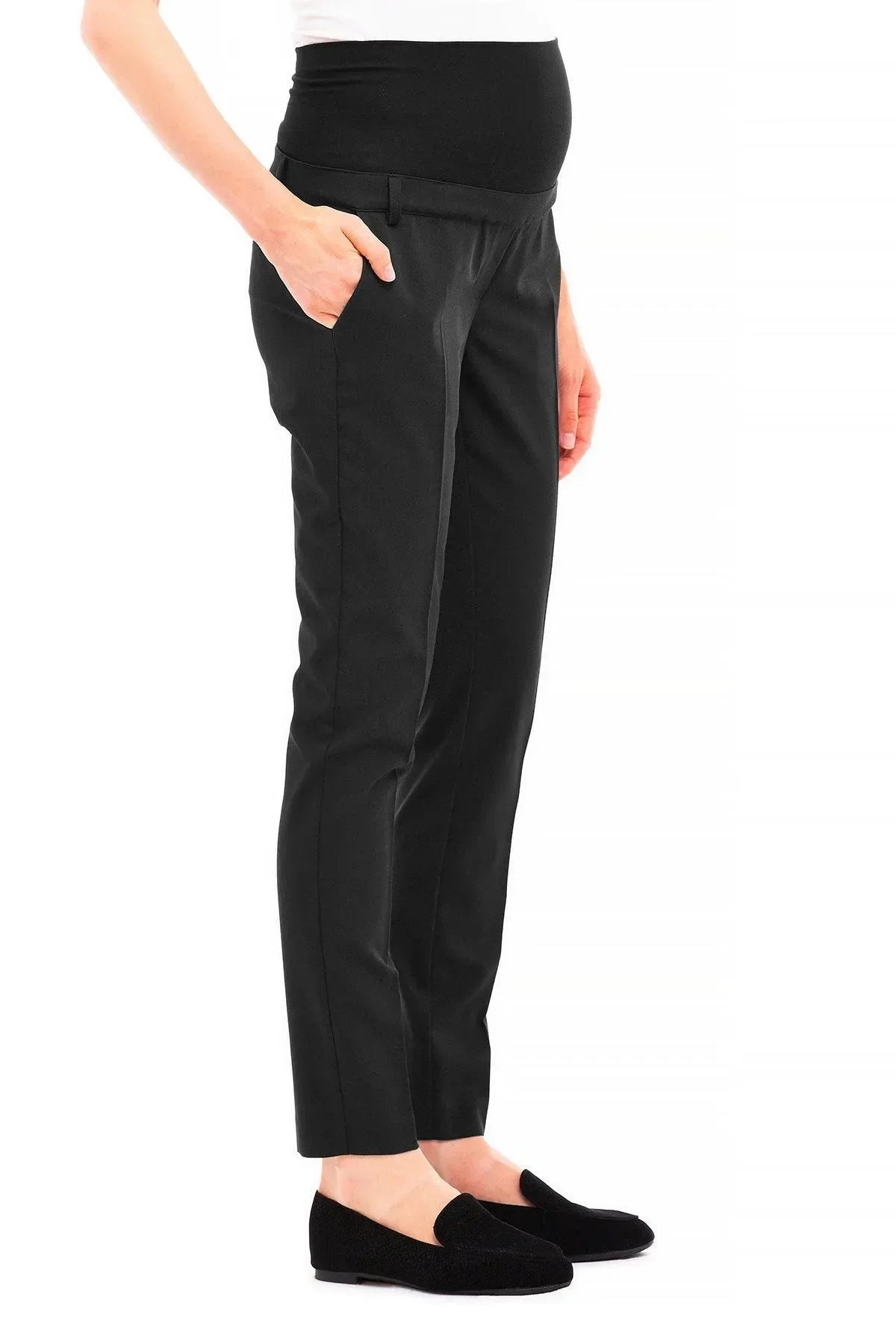 HARRY | Pantalone Premaman Slim Fit da Ufficio Nero - Pietro Brunelli