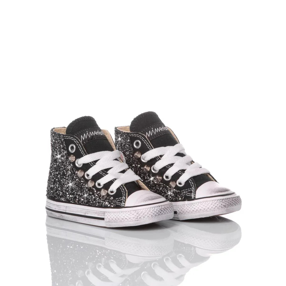 Scarpine neonato glitter nere perfette per outfit premaman alla moda e abbigliamento gravidanza
