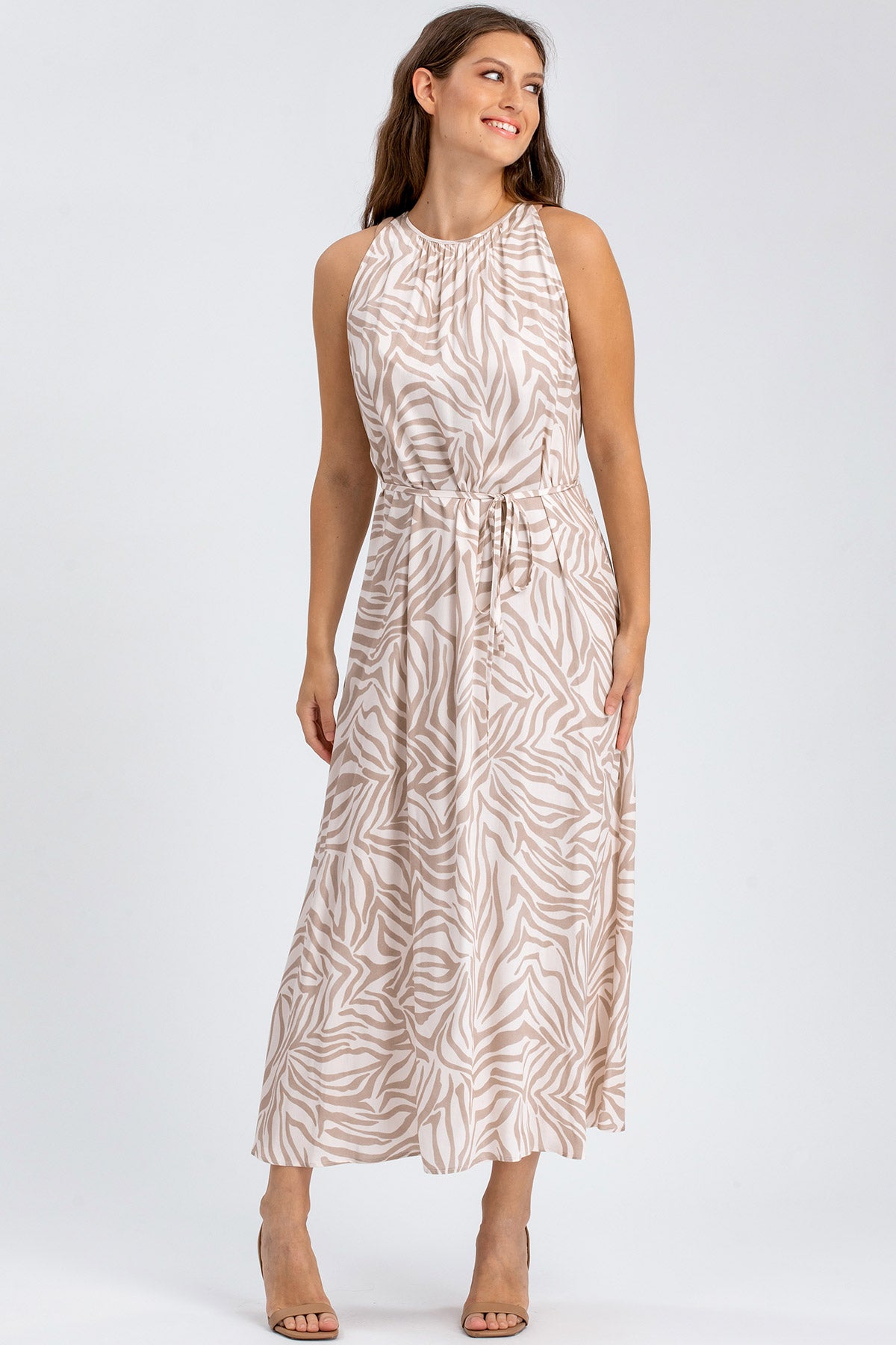FRANCESCA QC67 | Maxi Abito Premaman Stampato