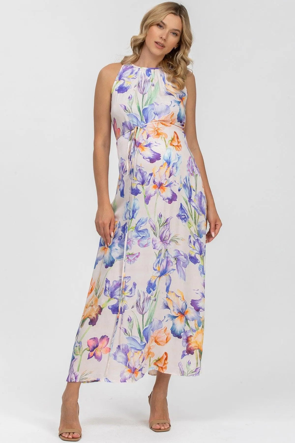 FRANCESCA QA30 | Maxi Abito Premaman Stampato