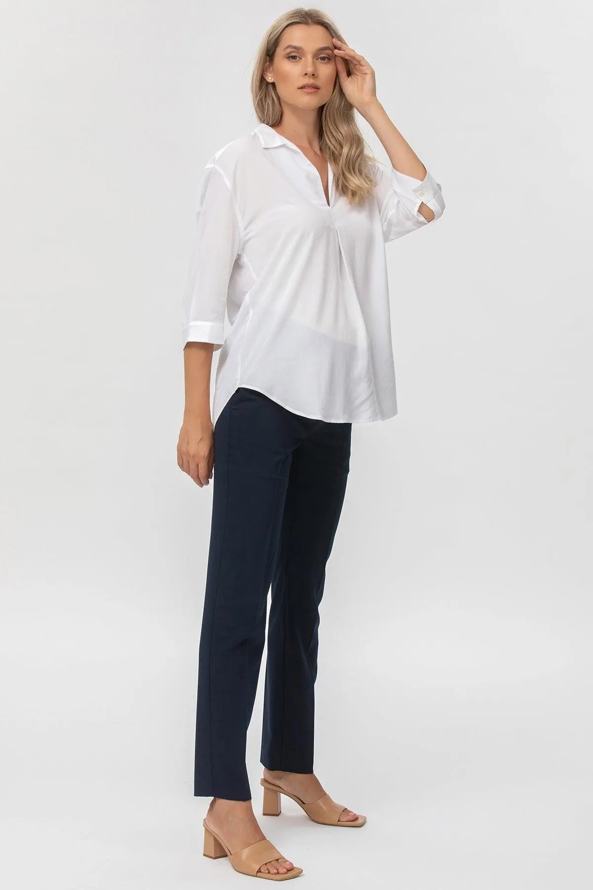 HARRY | Pantalone Premaman Slim Fit da Ufficio Blu - Pietro Brunelli