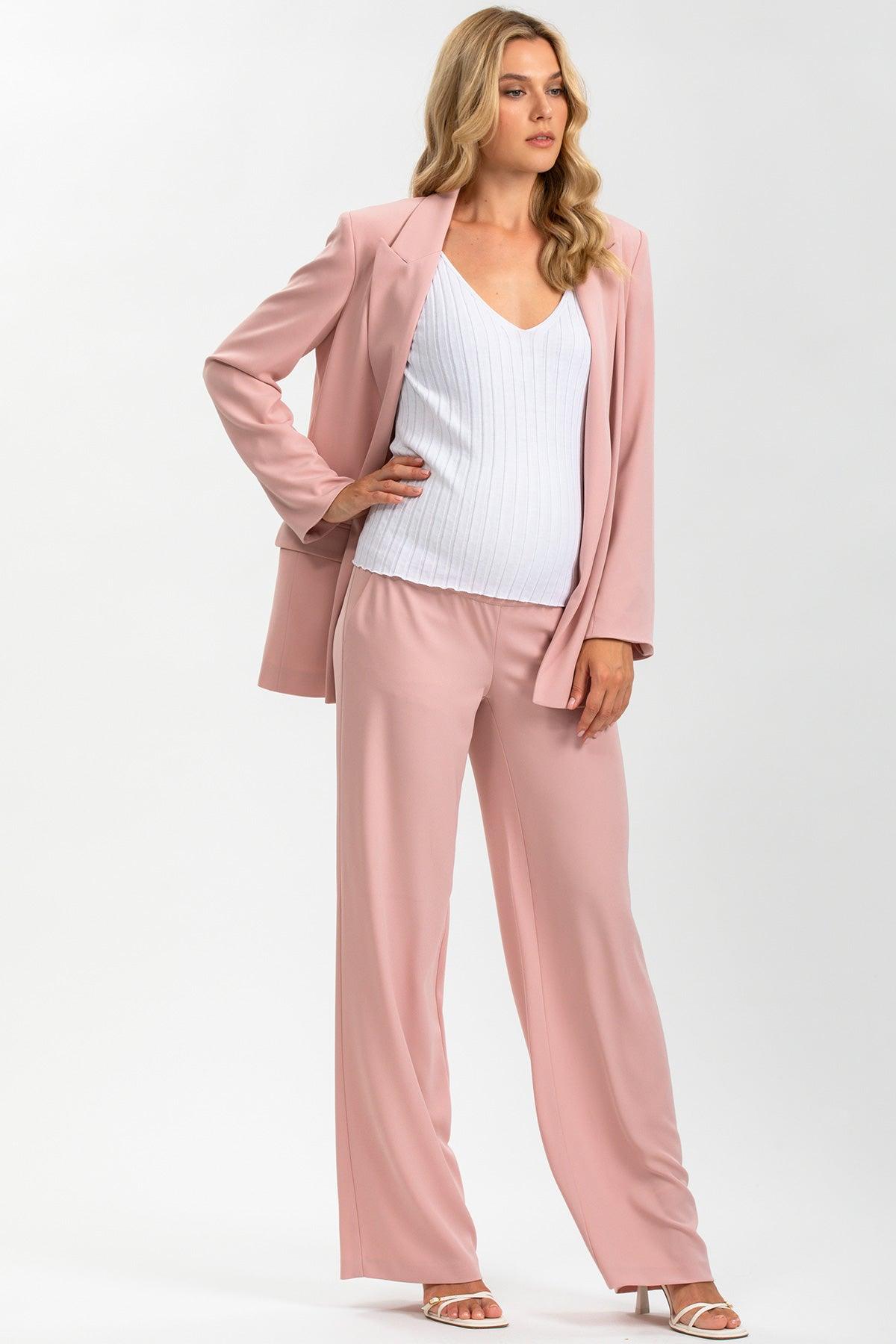 FREDDIE | Pantaloni Premaman Rosa a Gamba Dritta - Pietro Brunelli