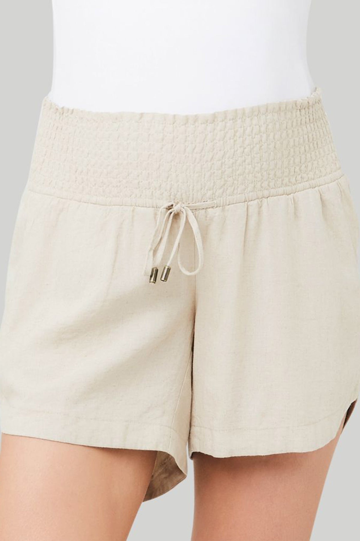 INDI | Shorts Premaman in Lino Beige