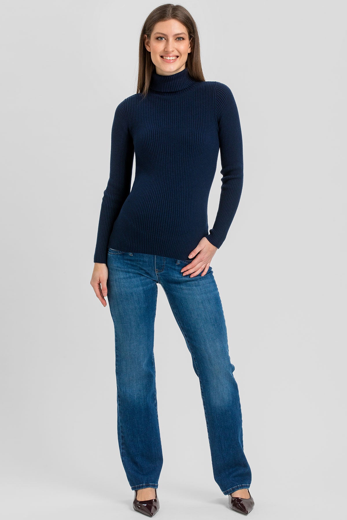 Jeans premaman a gamba dritta