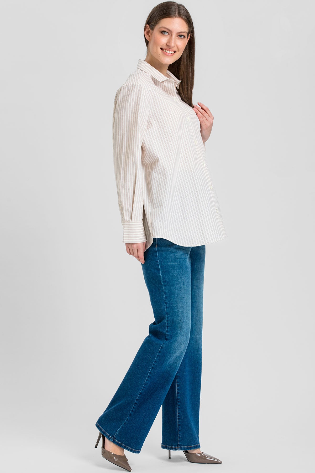 DAD JEANS WB33 | Широкие джинсы для беременных