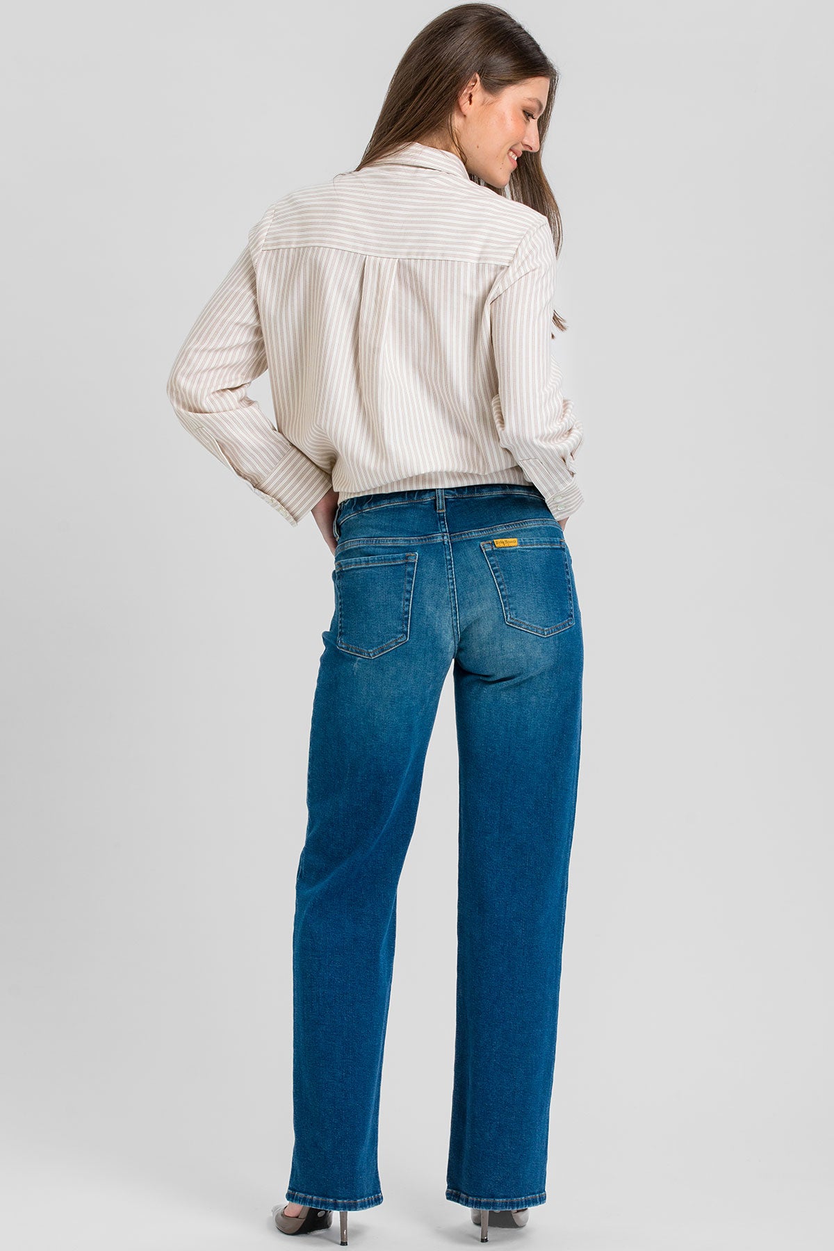 DAD JEANS WB33 | Широкие джинсы для беременных