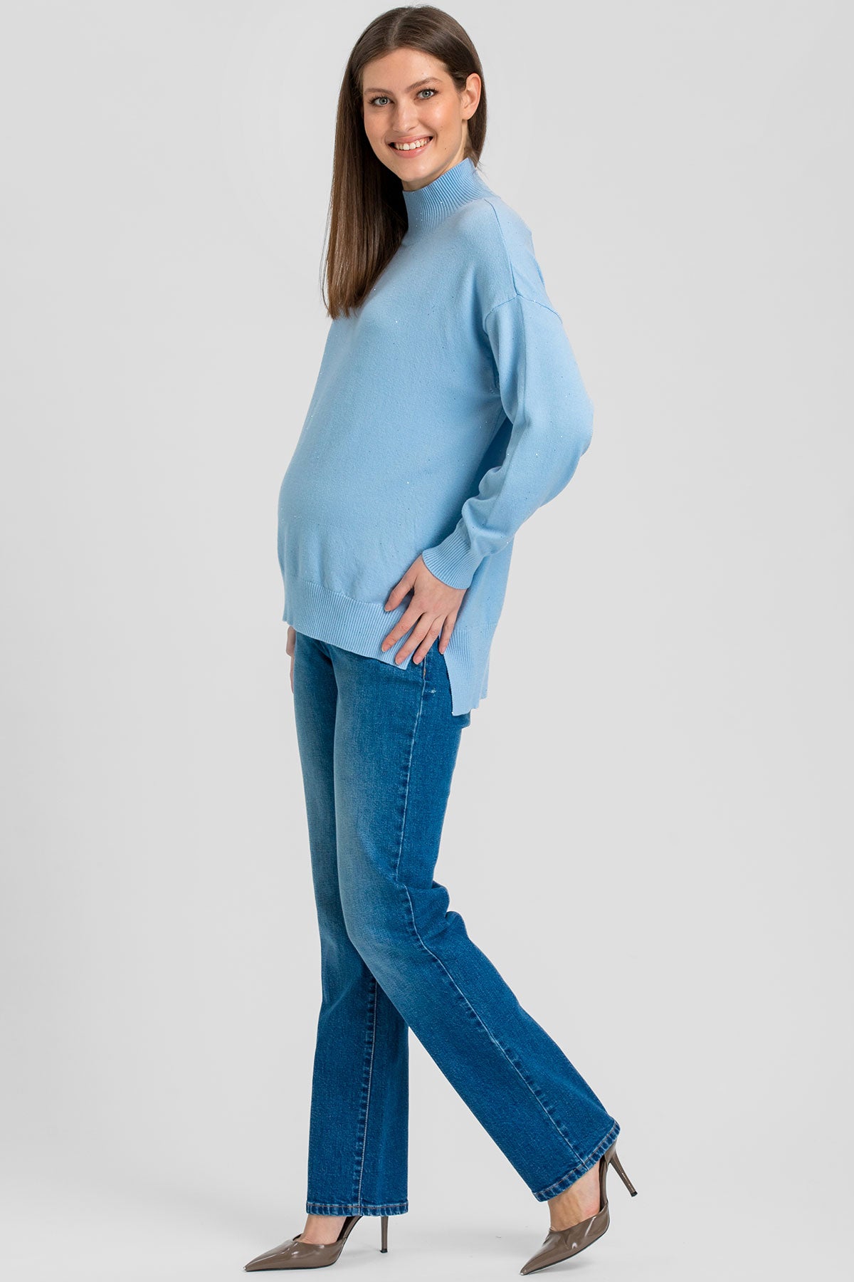DAD JEANS WB33 | Широкие джинсы для беременных