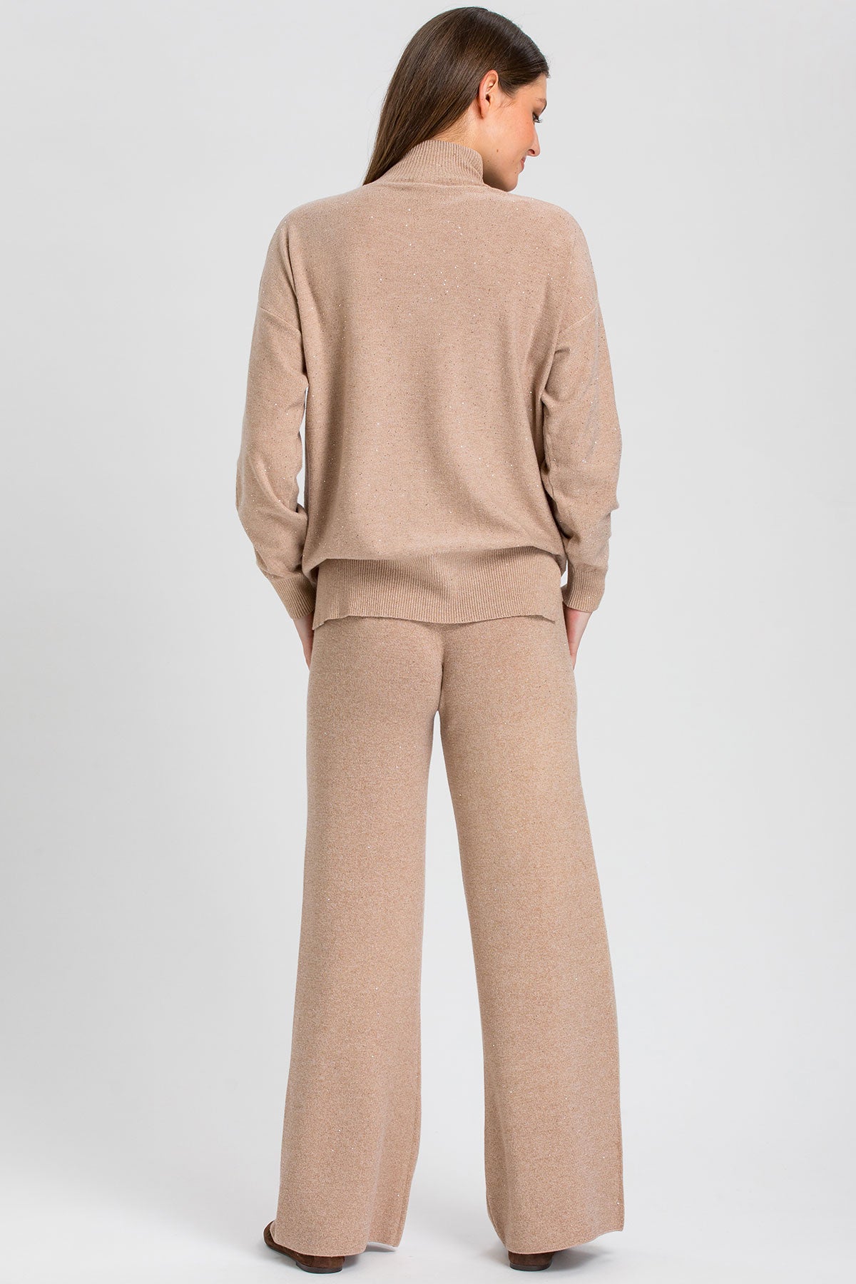 AURA | Maglia Premaman Beige con Dettagli Luminosi