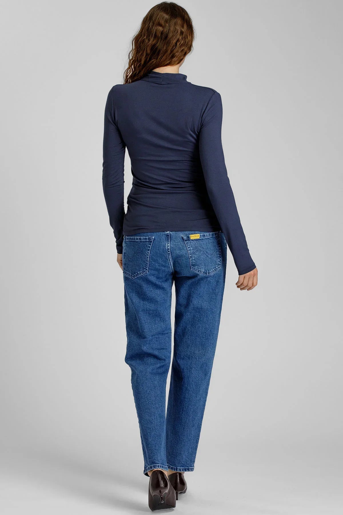 Maglia Premaman e allattamento comoda e confortevole con Scollo a V in Morbido Bambù