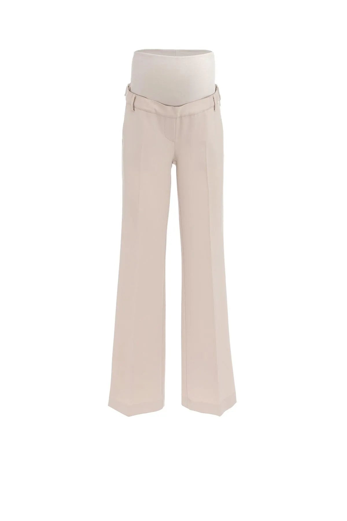 MAXIMILIAN | Pantaloni Premaman Beige a Gamba Leggermente Svasata - Pietro Brunelli