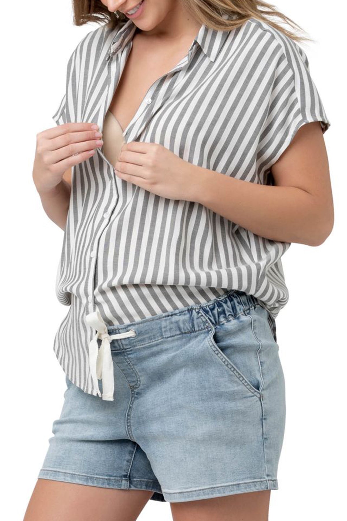ADA | Camicia Premaman e Allattamento a Righe Nere