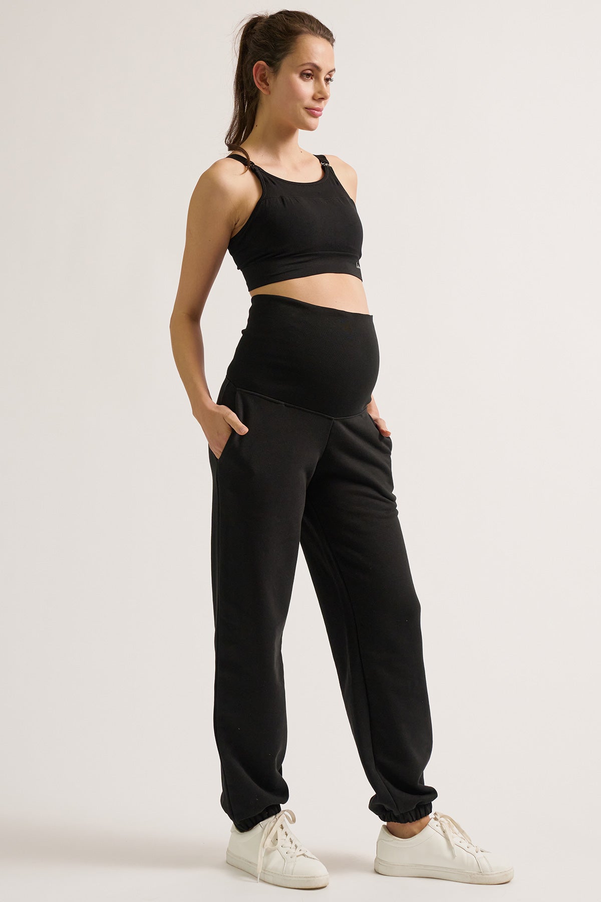 WOMA | Pantaloni Jogger Premaman Neri