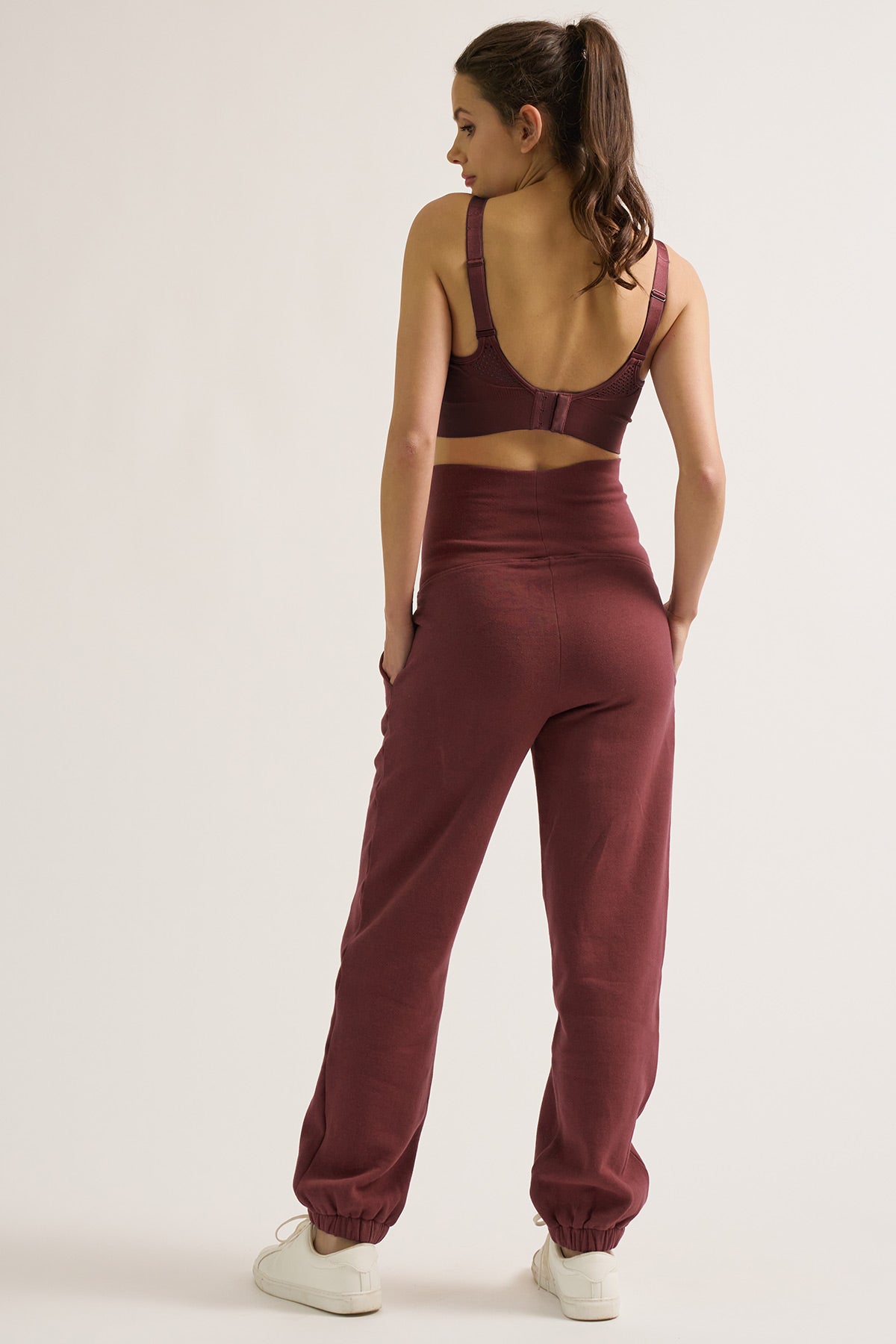 WOMA | Pantaloni Jogger Premaman Prugna
