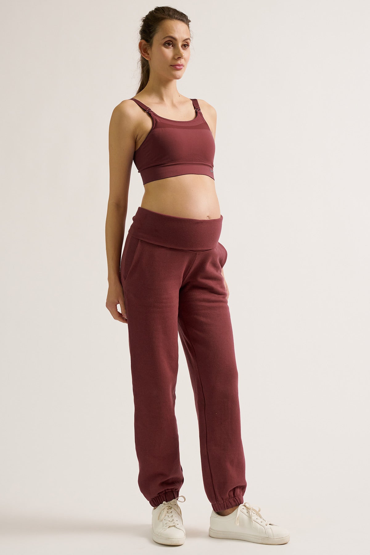 WOMA | Pantaloni Jogger Premaman Prugna