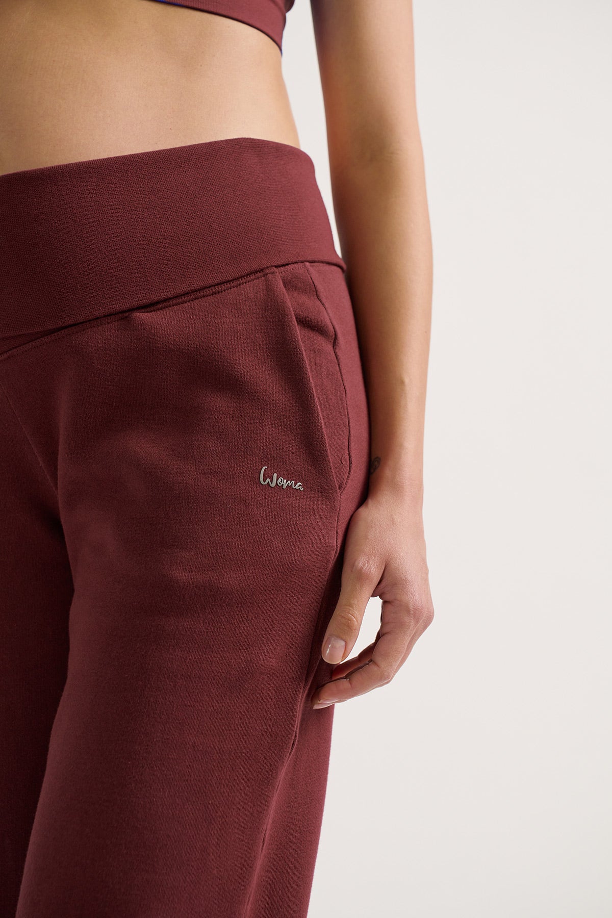 WOMA | Pantaloni Jogger Premaman Prugna