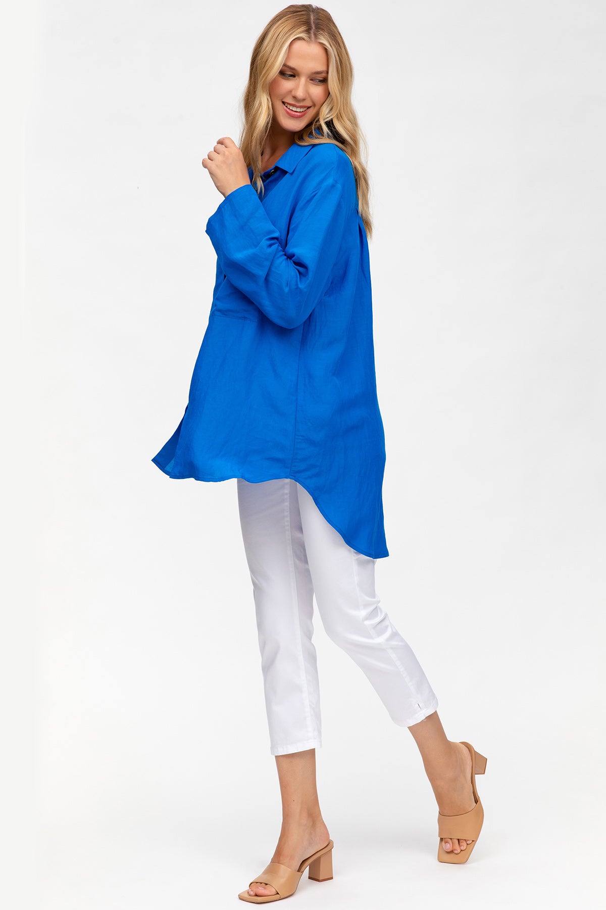 CAPRI BIANCO | Pantaloni Premaman in Cotone Elasticizzato